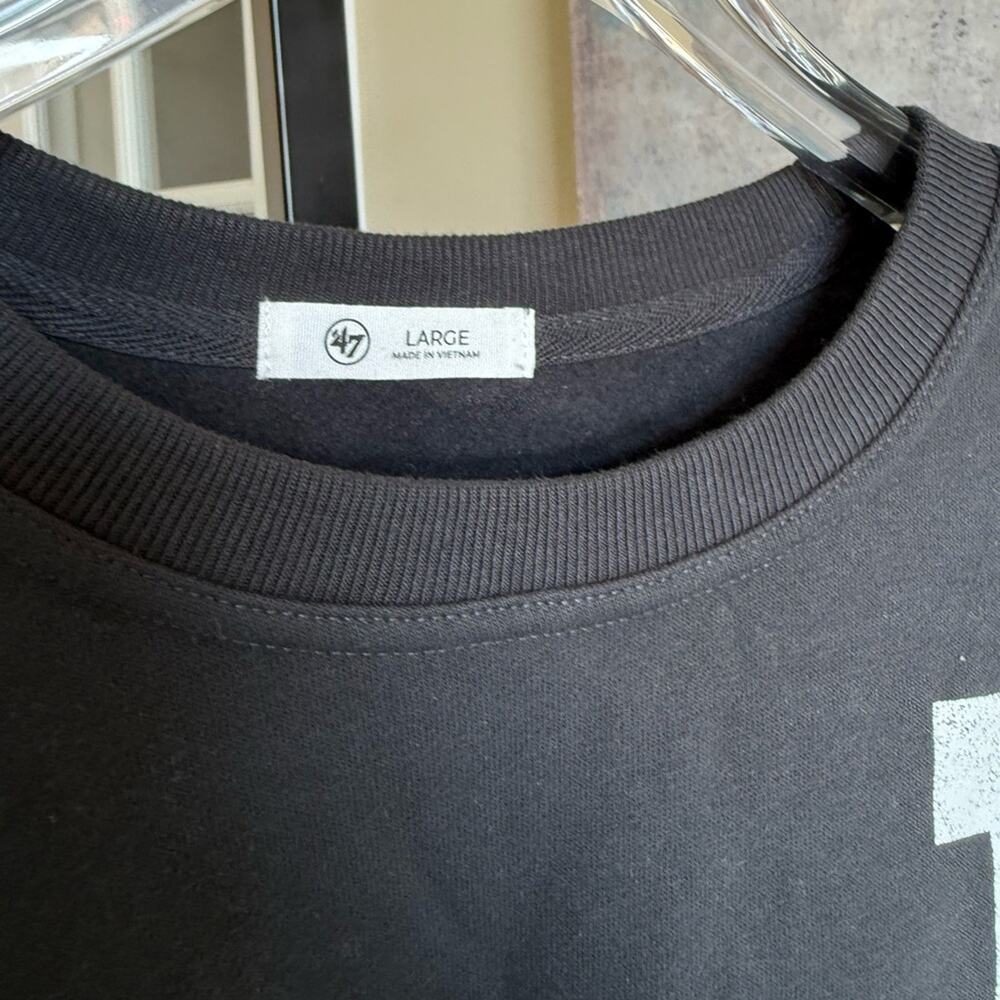’47 Brand Illinois Fighting Illini Womens Crewneck Sweatshirt Black Large NWT - Picture 4 of 5